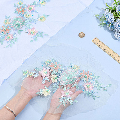2Pcs Lace Embroidery Sewing Fiber DIY-ME0001-42B-1