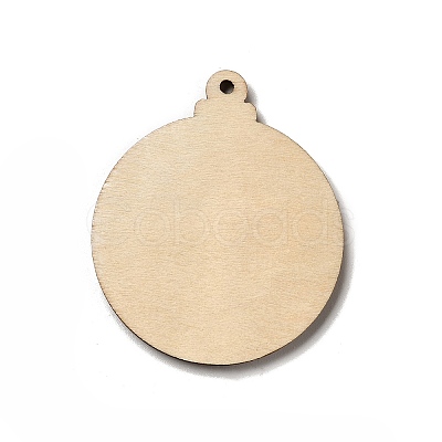 Single Face Printed Wood Pendants WOOD-H102-02H-1