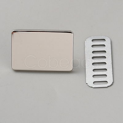 Alloy Blank Rectangle Label Tags FIND-WH0173-409A-P-1