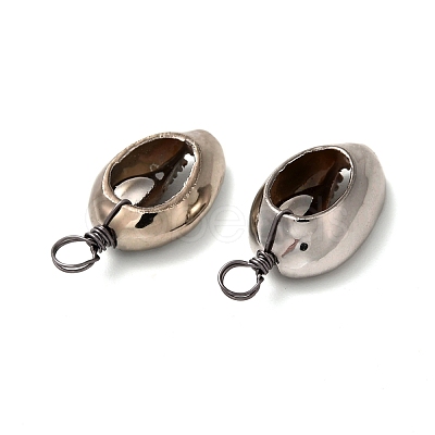Electroplated Shell Beads Pendants PALLOY-JF01002-1