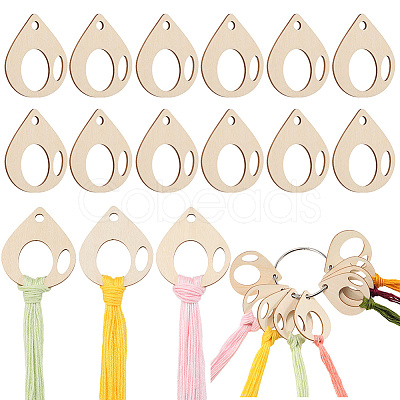 100Pcs MDF Board Bobbins DIY-GF0011-13B-1