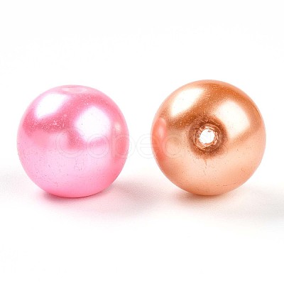 Baking Paint Pearlized Glass Pearl Beads X1-HY-Q003-14mm-M01-1