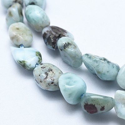 Natural Larimar Bead Strands X-G-E483-47-1