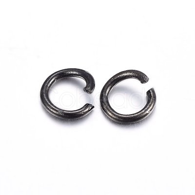 304 Stainless Steel Open Jump Rings X-STAS-H467-03B-8MM-1