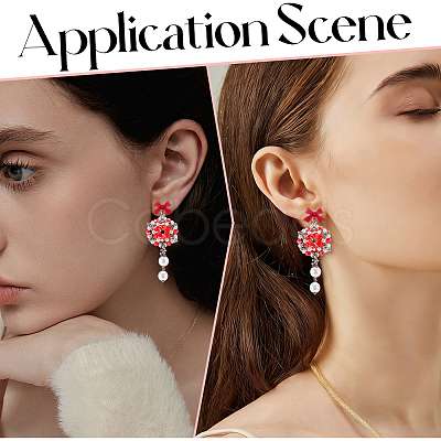 40Pcs 2 Colors Alloy Stud Earring Findings EJEW-SP0001-23-1