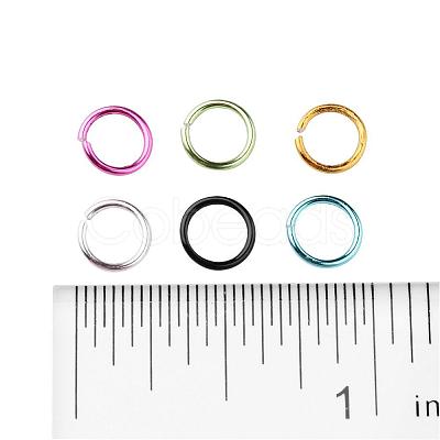 6 Colors Aluminum Wire Open Jump Rings ALUM-X0001-01B-1