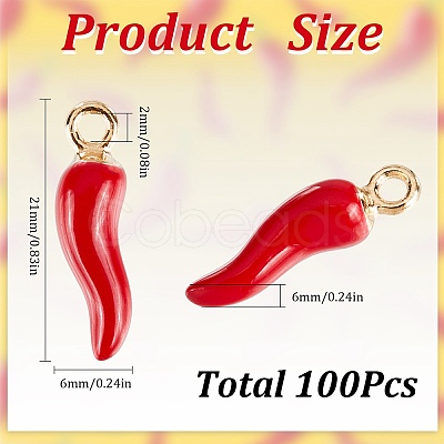 100Pcs Alloy Enamel Pendants ENAM-SC0004-88-1