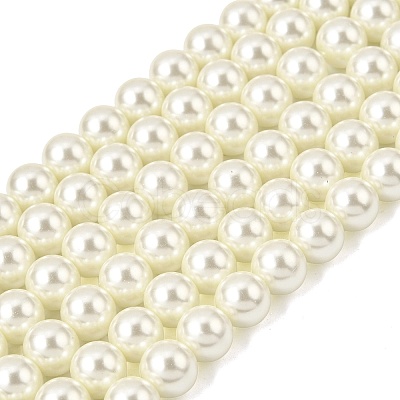 Eco-Friendly Dyed Glass Pearl Round Beads Strands HY-A002-10mm-RB011-1