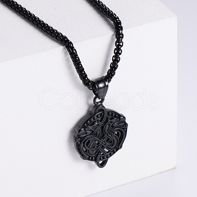 Retro Double Dragon Punk Hip-hop Street Fashion 304 Stainless Steel Pendant Necklaces YF8370-3-1