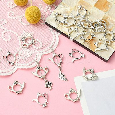 20Pcs 2 Styles Tibetan Style Alloy Bead Frame TIBEB-YW0001-19-1