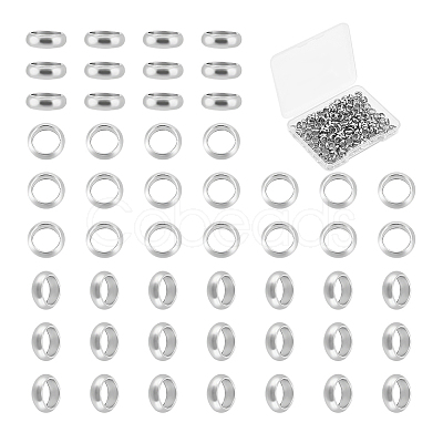 200Pcs Ring 304 Stainless Steel Spacer Beads STAS-UN0058-87C-P-1