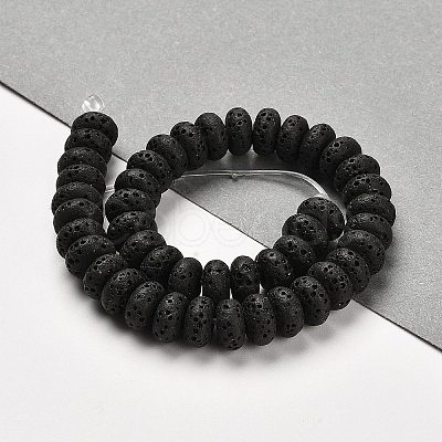 Natural Lava Rock Dyed Beads Strands G-L586-B02-02-1
