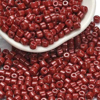 Baking Paint Pearlized Glass Seed Beads SEED-C001-04A-11-1