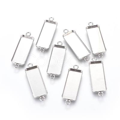 Non-Tarnish 304 Stainless Steel Cabochon Connector Settings STAS-F222-032-1