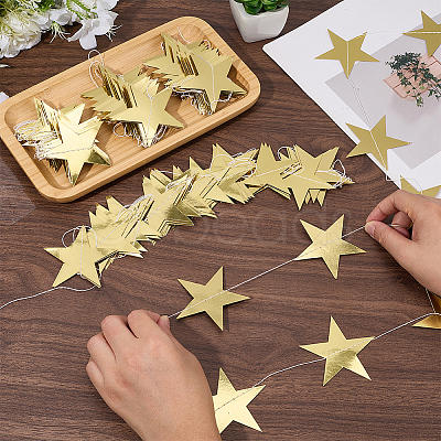 10Pcs Paper Star Congratuation Banners AJEW-CN0005-40B-1