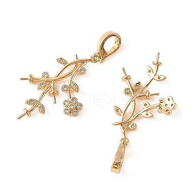 SHEGRACE Brass Micro Pave Cubic Zirconia Peg Bails XGRQ5S715-848-G-1