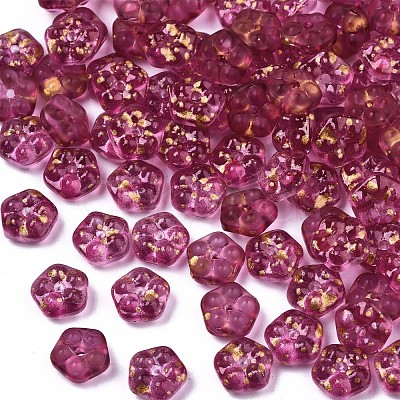 Spray Painted Glass Beads DGLA-R052-002-B06-1