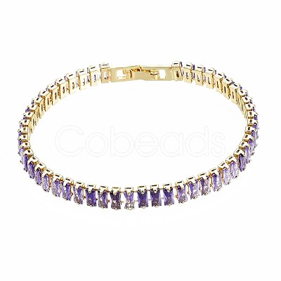 Cubic Zirconia Classic Tennis Bracelet X-ZIRC-S067-073E-NF-1