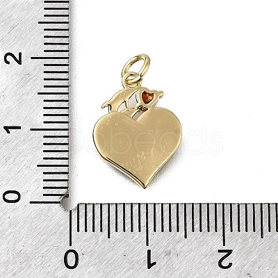 Brass Micro Pave Cubic Zirconia Pendants KK-S523-06G-1