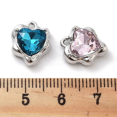 Rack Plating Alloy Rhinestone Charms PALLOY-F311-23P-1