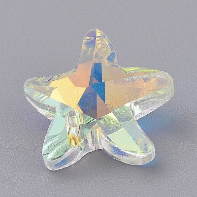 Faceted Glass Charms GLAA-H101-A-17-1
