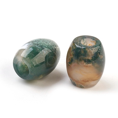 Natural Indian Agate European Beads X-G-F580-A02-1