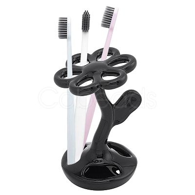 Flower Porcelain Toothbrush Holder AJEW-WH0077-243A-1