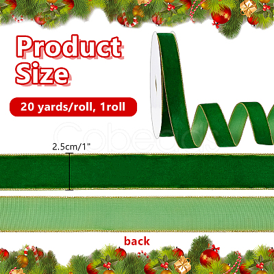 1 Roll 20 Yards Velvet Ribbons SRIB-PH0001-71B-1