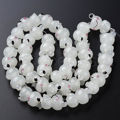 Handmade Bumpy Lampwork Beads Strands LAMP-T007-16C-1