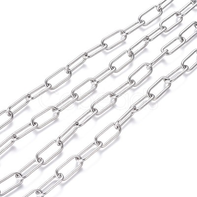Tarnish Resistant 304 Stainless Steel Paperclip Chains CHS-I005-03P-1