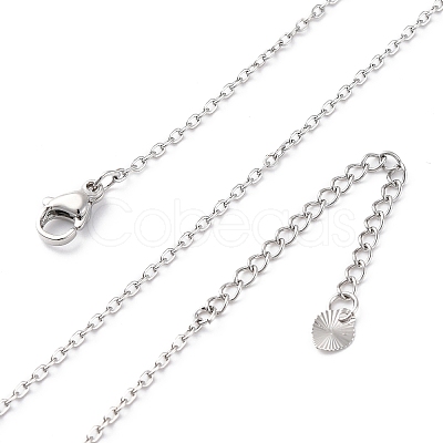 Brass Cable Chain Necklaces NJEW-D302-82P-1