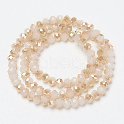 Electroplate Glass Beads Strands EGLA-A034-J2mm-K07-1