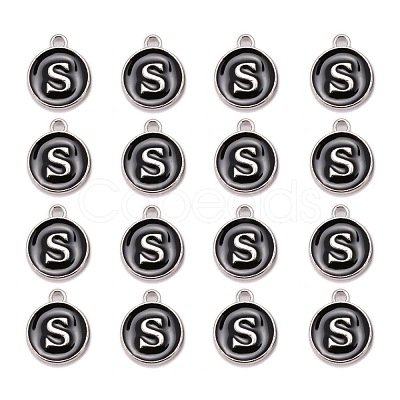 Platinum Plated Alloy Charms X-ENAM-S118-02S-P-1