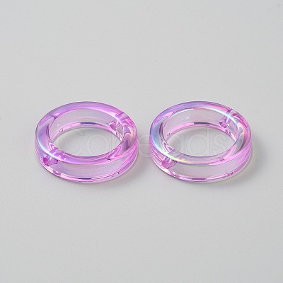 Plating Acrylic Beads LS-MACR-WH0010-20B-03-1