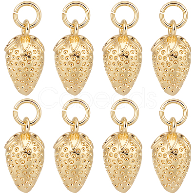 10Pcs Brass Pendant Rhinestones Settings KK-BBC0018-10-1