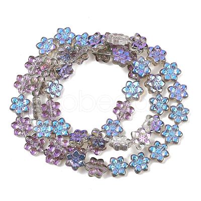 Electroplate Glass Beads Strands EGLA-P069-02A-AB10-1