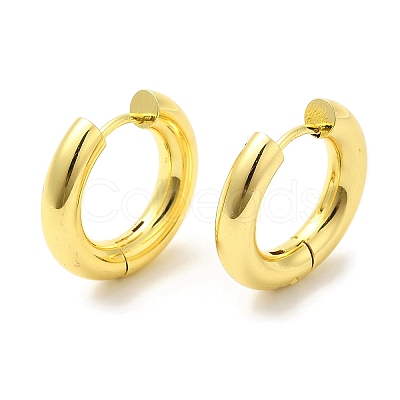 Rack Plating Brass Huggie Hoop Earrings for Women EJEW-D059-13A-G-1