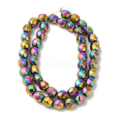 Electroplated Non-Magnetic Synthetic Hematite Beads Strands G-P518-05D-01-1