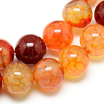 Natural Dragon Veins Agate Beads Strands X-G-Q948-81A-8mm-1