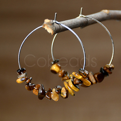 Alloy Hoop Earrings WGA158A-02-1