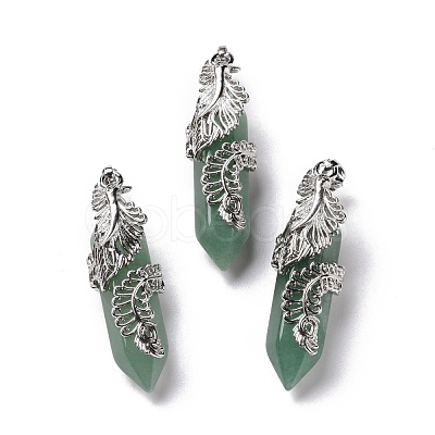 Natural Green Aventurine Pendants G-E059-02AS-04-1