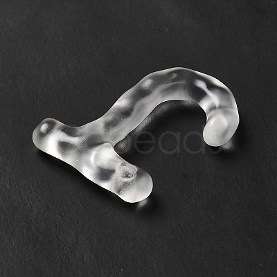Transparent Resin Alphabet Pendants LS-RESI-C028-02J-1