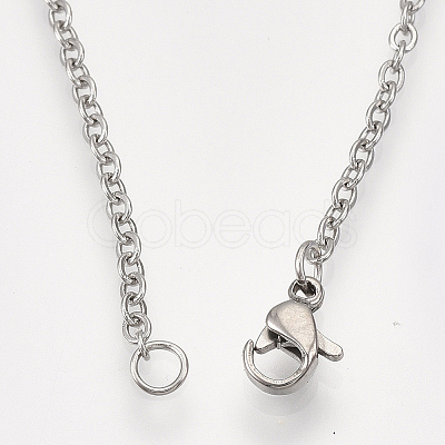Non-Tarnish 201 Stainless Steel Pendant Necklaces LS-NJEW-T009-JN110-1-40-1