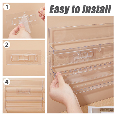 3 Tier Acrylic Wall Mounted Display Riser Stands for Car Toys ODIS-WH0043-215A-1