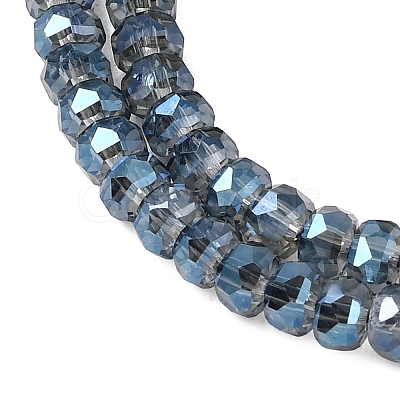 Electroplate Glass Beads Strands GLAA-Q105-03W-1