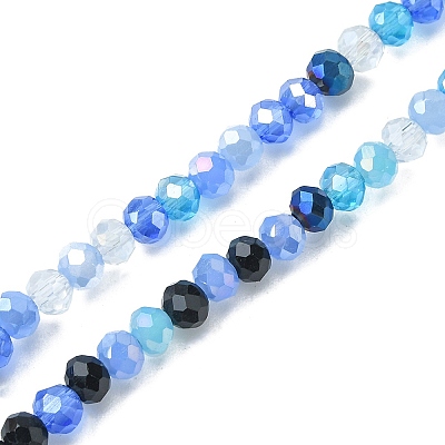 Electroplate Glass Beads Strands EGLA-yw0002-C01-1