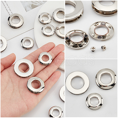 18Pcs 3 Style Alloy Grommet Eyelet Findings FIND-WR0006-18P-1