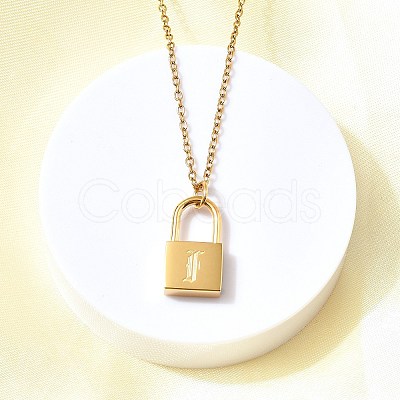 304 Stainless Steel Rolo Chain Pendant Necklaces NJEW-S444-01G-06-1