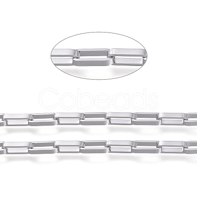 Tarnish Resistant 304 Stainless Steel Box Chains CHS-M001-02P-1