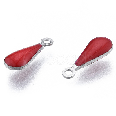304 Stainless Steel Enamel Charms STAS-N092-178B-1